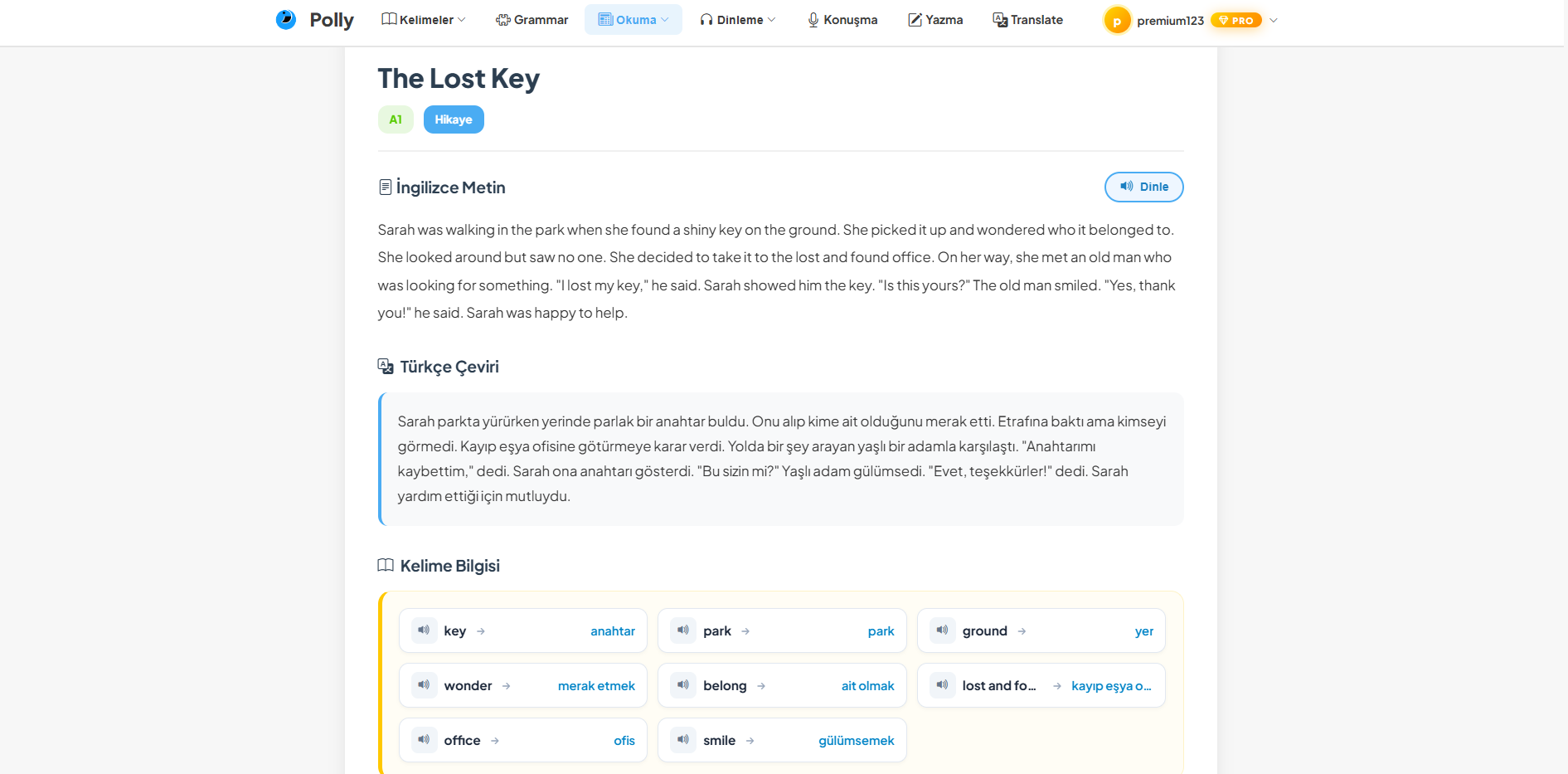 Polly Learn Web Screenshot 3