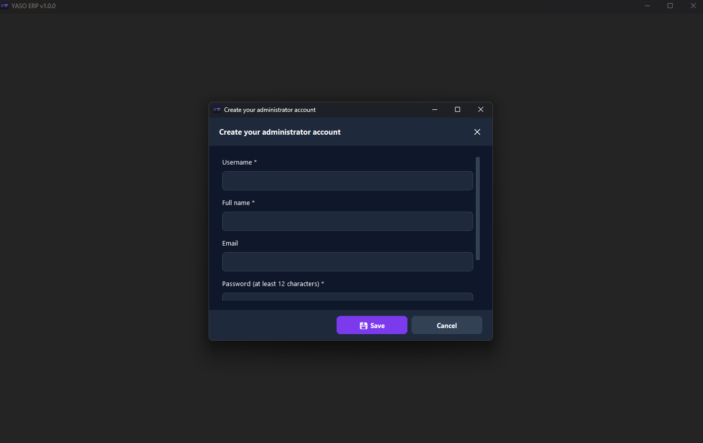 Yaso ERP Screenshot 1